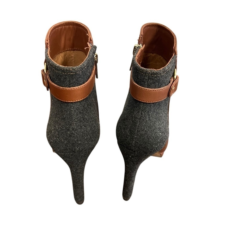 3/$30 ☀️ Antonio Melani "Knightlee" Chestnut Gray Leather Italy Pointed Boots - Picture 2 of 9